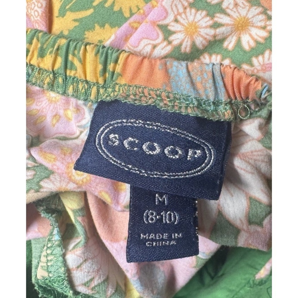 Scoop Floral Mini Dress Open‎ Back Bow Tie Cottagecore Boho Women's Medium 8/10 - Picture 4 of 4